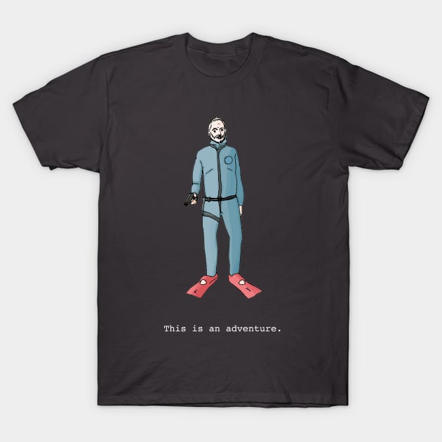 This Is An Adventure Steve Zissou T-Shirt by fableillustration